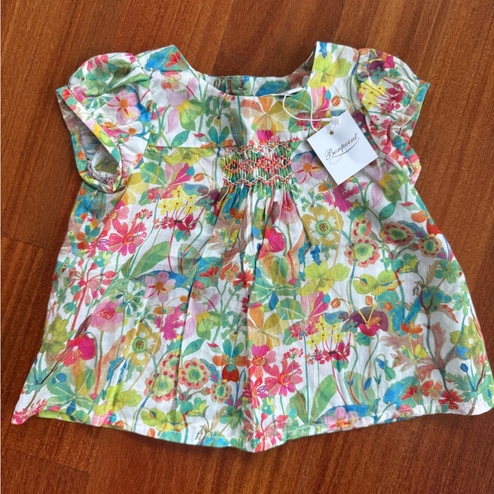 Bonpoint Multicolor Floral Dress 6m NWT